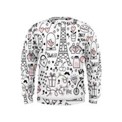 Big-collection-with-hand-drawn-objects-valentines-day Kids  Sweatshirt