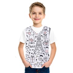 Big-collection-with-hand-drawn-objects-valentines-day Kids  Basketball Tank Top by Salman4z