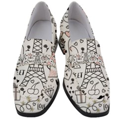 Big-collection-with-hand-drawn-objects-valentines-day Women s Chunky Heel Loafers by Salman4z