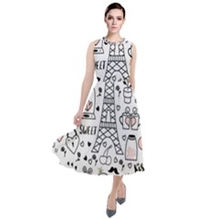 Big-collection-with-hand-drawn-objects-valentines-day Round Neck Boho Dress by Salman4z