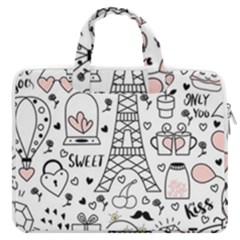 Big-collection-with-hand-drawn-objects-valentines-day Macbook Pro 13  Double Pocket Laptop Bag by Salman4z