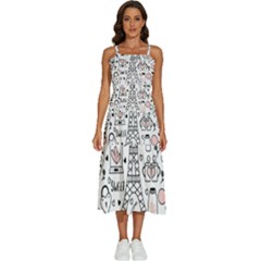 Big-collection-with-hand-drawn-objects-valentines-day Sleeveless Shoulder Straps Boho Dress by Salman4z