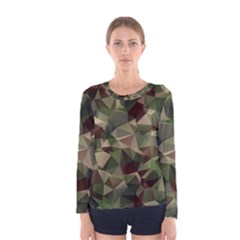 Abstract-vector-military-camouflage-background Women s Long Sleeve Tee