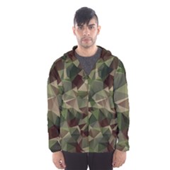 Abstract-vector-military-camouflage-background Men s Hooded Windbreaker