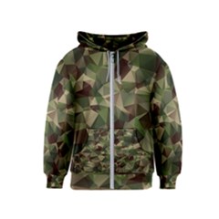 Abstract-vector-military-camouflage-background Kids  Zipper Hoodie