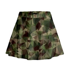 Abstract-vector-military-camouflage-background Mini Flare Skirt by Salman4z