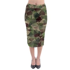 Abstract-vector-military-camouflage-background Midi Pencil Skirt