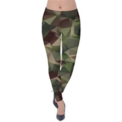 Abstract-vector-military-camouflage-background Velvet Leggings