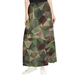 Abstract-vector-military-camouflage-background Maxi Chiffon Skirt by Salman4z