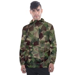 Abstract-vector-military-camouflage-background Men s Front Pocket Pullover Windbreaker