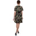 Abstract-vector-military-camouflage-background Short Sleeve Shoulder Cut Out Dress  View2