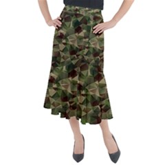 Abstract-vector-military-camouflage-background Midi Mermaid Skirt by Salman4z