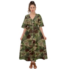 Abstract-vector-military-camouflage-background Kimono Sleeve Boho Dress by Salman4z