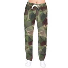 Abstract-vector-military-camouflage-background Women Velvet Drawstring Pants