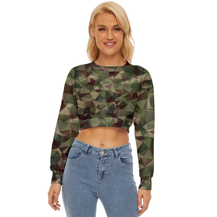 Abstract-vector-military-camouflage-background Lightweight Long Sleeve Sweatshirt