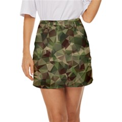 Abstract-vector-military-camouflage-background Mini Front Wrap Skirt by Salman4z