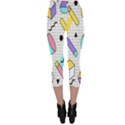 Tridimensional-pastel-shapes-background-memphis-style Capri Leggings  View2