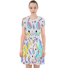 Tridimensional-pastel-shapes-background-memphis-style Adorable In Chiffon Dress by Salman4z