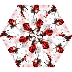 Ladybugs-pattern-texture-watercolor Mini Folding Umbrellas by Salman4z