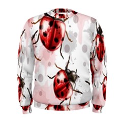 Ladybugs-pattern-texture-watercolor Men s Sweatshirt