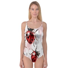 Ladybugs-pattern-texture-watercolor Camisole Leotard  by Salman4z