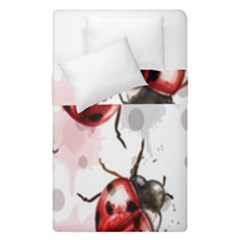 Ladybugs-pattern-texture-watercolor Duvet Cover Double Side (single Size) by Salman4z