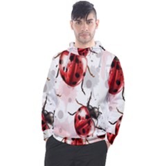 Ladybugs-pattern-texture-watercolor Men s Pullover Hoodie