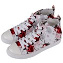 Ladybugs-pattern-texture-watercolor Women s Mid-Top Canvas Sneakers View2