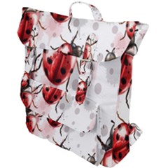 Ladybugs-pattern-texture-watercolor Buckle Up Backpack by Salman4z