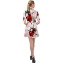 Ladybugs-pattern-texture-watercolor Belted Shirt Dress View2