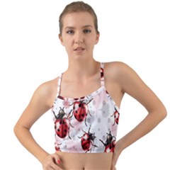 Ladybugs-pattern-texture-watercolor Mini Tank Bikini Top by Salman4z