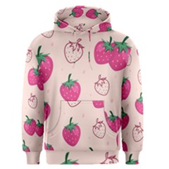 Seamless-strawberry-fruit-pattern-background Men s Core Hoodie