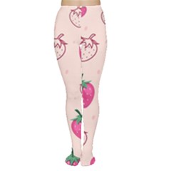 Seamless-strawberry-fruit-pattern-background Tights