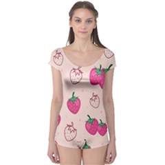 Seamless-strawberry-fruit-pattern-background Boyleg Leotard  by Salman4z