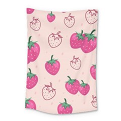 Seamless-strawberry-fruit-pattern-background Small Tapestry