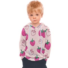 Seamless-strawberry-fruit-pattern-background Kids  Overhead Hoodie