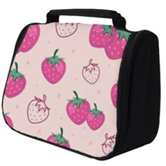 Seamless-strawberry-fruit-pattern-background Full Print Travel Pouch (big) by Salman4z