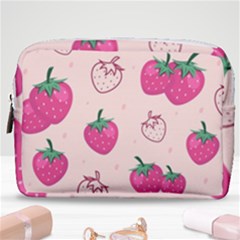 Seamless-strawberry-fruit-pattern-background Make Up Pouch (medium) by Salman4z