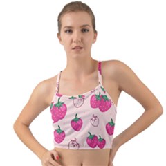 Seamless-strawberry-fruit-pattern-background Mini Tank Bikini Top by Salman4z