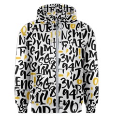 Letters-pattern Men s Zipper Hoodie