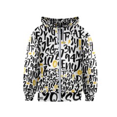 Letters-pattern Kids  Zipper Hoodie