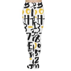 Letters-pattern Tights