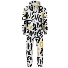 Letters-pattern Hooded Jumpsuit (men)