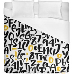 Letters-pattern Duvet Cover (king Size) by Salman4z