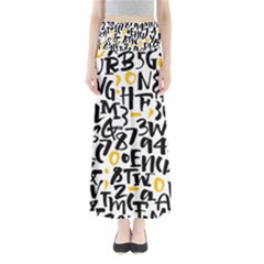 Letters-pattern Full Length Maxi Skirt by Salman4z