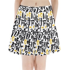 Letters-pattern Pleated Mini Skirt by Salman4z