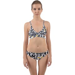 Letters-pattern Wrap Around Bikini Set by Salman4z