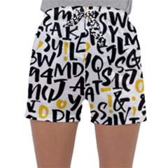 Letters-pattern Sleepwear Shorts by Salman4z