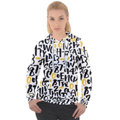 Letters-pattern Women s Overhead Hoodie