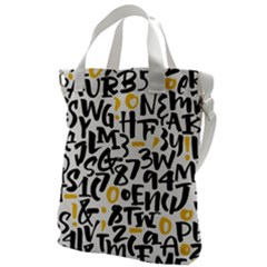 Letters-pattern Canvas Messenger Bag by Salman4z